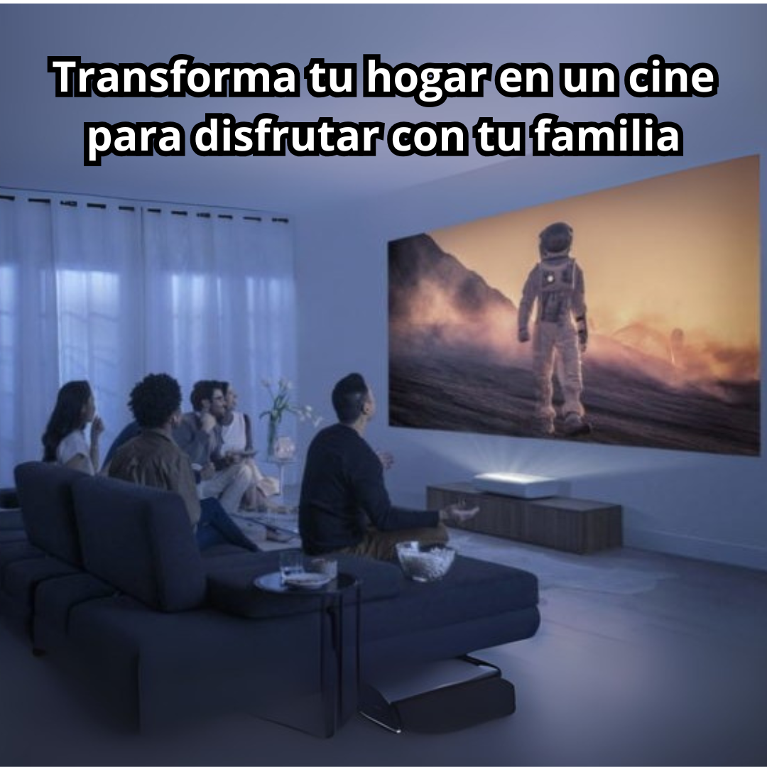 PROYECTOR 2 en 1 ULTRA HD 4K ULTRA HD WIFI BLUETOOTH con Controles Pro Max Blanco