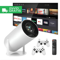 PROYECTOR 2 en 1 ULTRA HD 4K ULTRA HD WIFI BLUETOOTH con Controles Pro Max Blanco