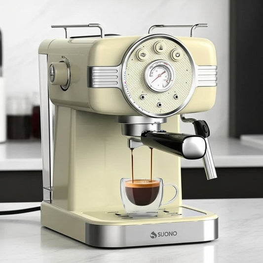 CAFETERA ESPRESSO VINTAGE CON VASOS CAPUCHINO ¡DE REGALO!